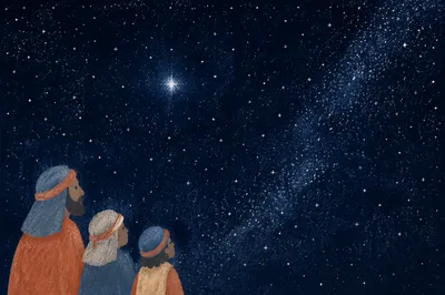 Serene Starry Night with Bright Star