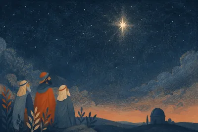 Bright Star Over Quiet Night Hillside