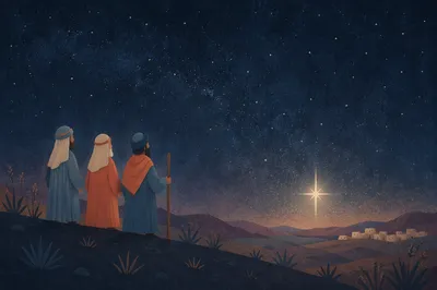Single Bright Star Over Desert Night