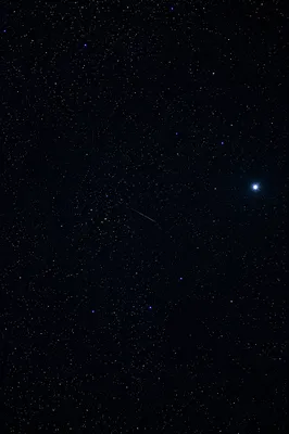 Starry Night Sky with Bright Guiding Star