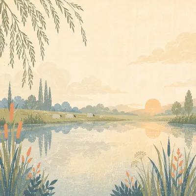 Still Waters Reflection Psalm 23 Background