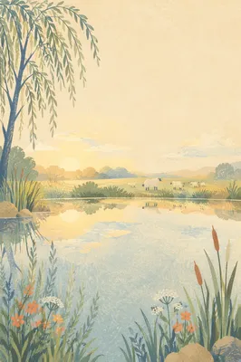 Still Waters Dawn Reflection Background