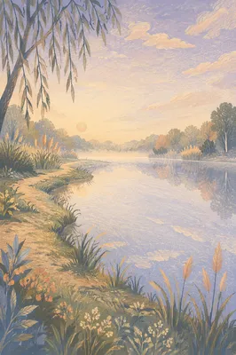 Still Waters Reflection at Dawn Meadow