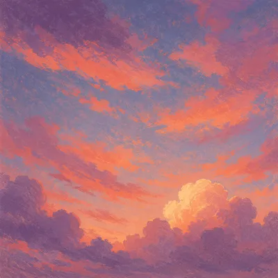 Dramatic Orange Purple Sunrise Clouds
