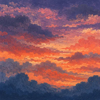 Dramatic Orange Purple Sunrise Clouds