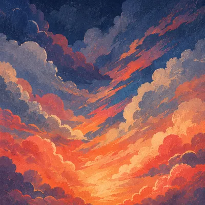 Dramatic Orange Purple Sunrise Clouds