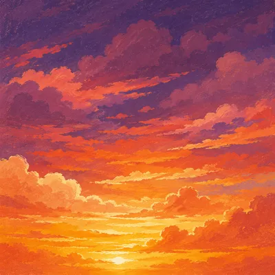Dramatic Orange Purple Sunrise Clouds