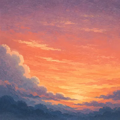 Dramatic Orange Purple Sunrise Clouds