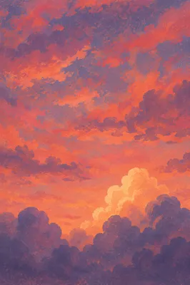Dramatic Orange Purple Sunrise Cloud Background
