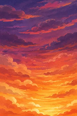 Dramatic Orange Purple Sunrise Cloud Background