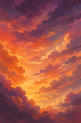 Dramatic Orange Purple Sunrise Clouds