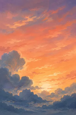 Dramatic Orange Purple Sunrise Cloud Background