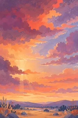 Dramatic Orange Purple Sunrise Cloud Background