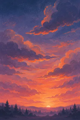 Dramatic Orange Purple Sunrise Cloud Background