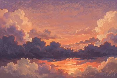 Dramatic Orange Purple Sunrise Clouds