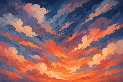 Dramatic Orange Purple Sunrise Clouds