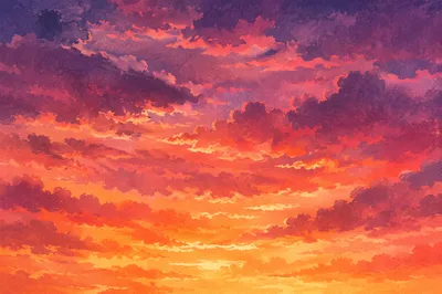 Dramatic Orange Purple Sunrise Clouds