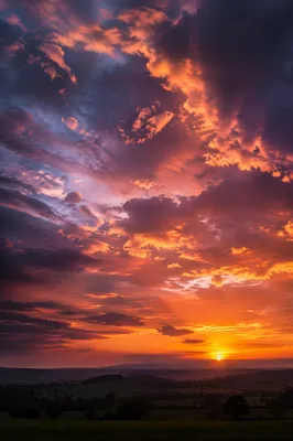Dramatic Orange Purple Sunrise Sky