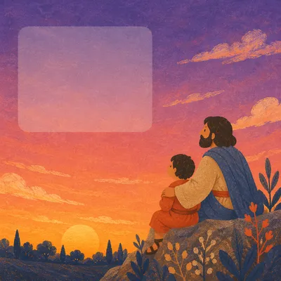 Sunset Gradient Sky Background with Copy Space