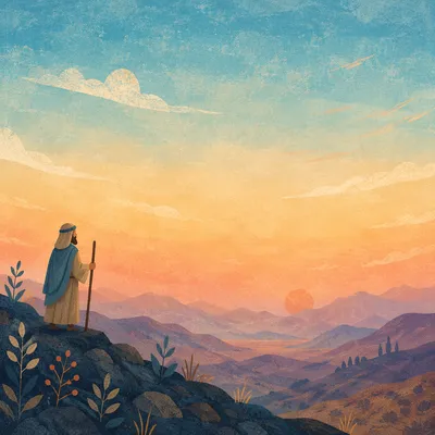 Sunset Mountain Gradient Sky Background