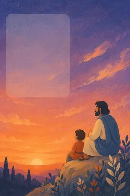 Sunset Gradient Sky Background for Text