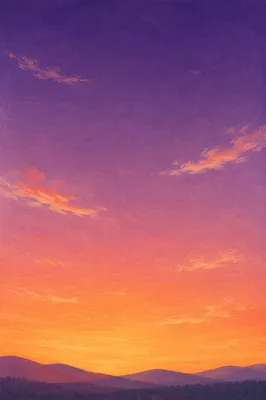 Sunset Gradient Sky for Text Overlay
