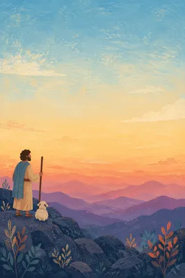 Sunset Mountain Gradient Sky Background