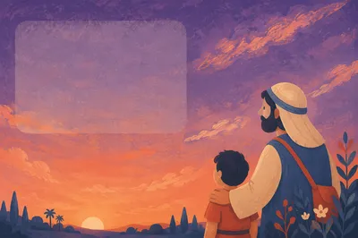 Sunset Gradient Sky with Text Space