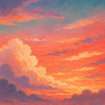 Dramatic Orange Purple Sunset Cloud Background