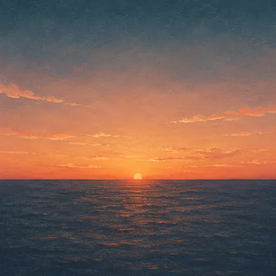 Serene Sunset Ocean Gradient Background