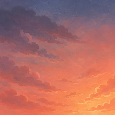 Orange Purple Sunset Sky Gradient Clouds