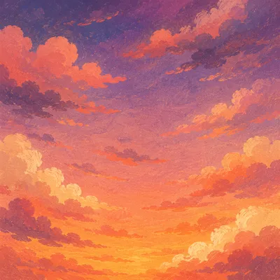 Dreamy Orange Purple Sunset Cloud Background