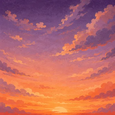 Peaceful Sunset Sky Gradient Background