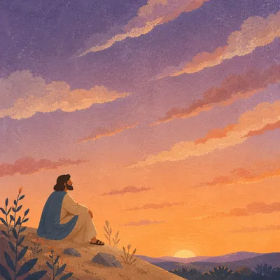 Serene Orange Purple Sunset Sky Background