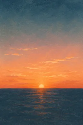 Serene Sunset Ocean Gradient Background