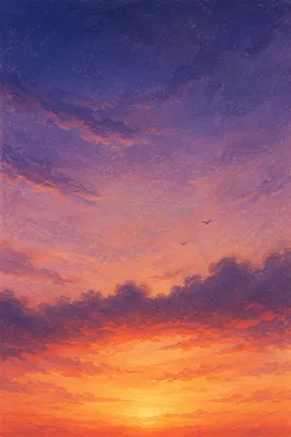 Dreamy Orange Purple Sunset Sky Background