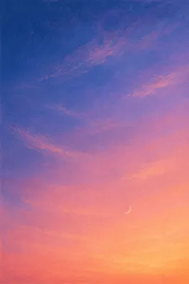 Serene Orange Purple Sunset Sky Gradient