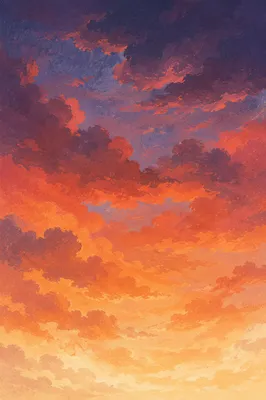Dramatic Sunset Sky Gradient Cloud Background