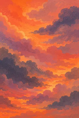 Dramatic Sunset Sky Gradient Cloud Background