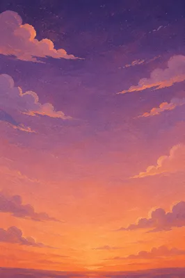 Peaceful Orange Purple Sunset Sky