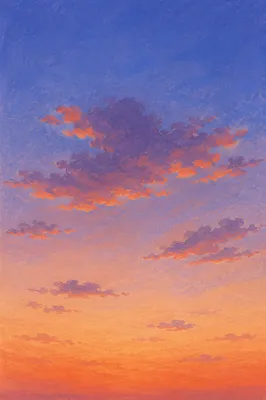 Serene Orange Purple Sunset Sky Background