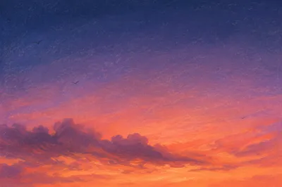 Tranquil Sunset Sky Gradient Background