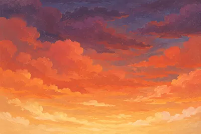 Dramatic Sunset Sky Gradient Cloud Background