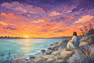 Orange Purple Coastal Sunset Sky