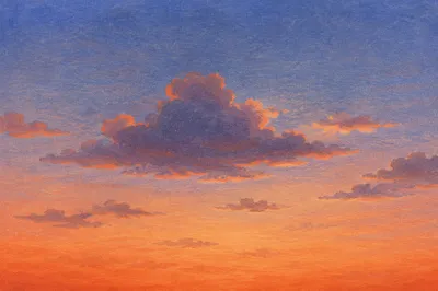 Serene Orange Purple Sunset Sky Background
