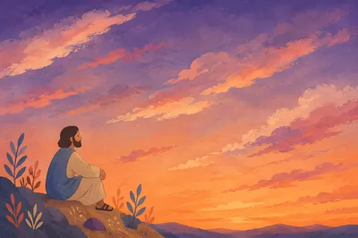 Serene Orange Purple Sunset Sky Background