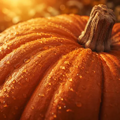 Golden Thanksgiving Pumpkin Harvest Background