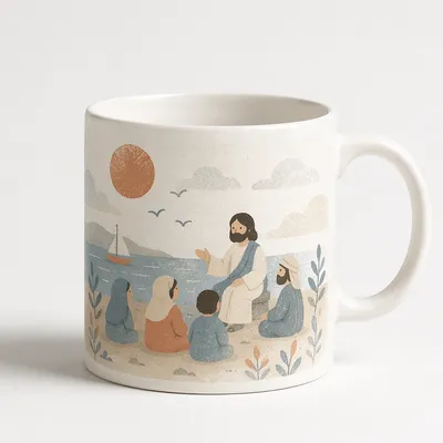 Minimal White Ceramic Mug Background
