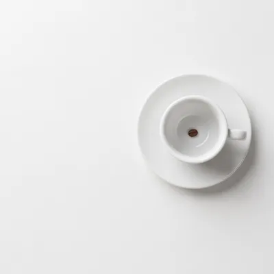 Minimal White Espresso Cup Background