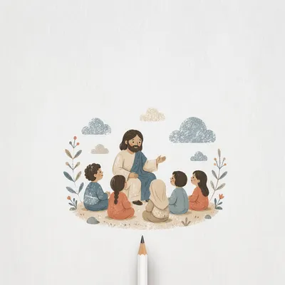Minimal White Pencil Copy Space Background
